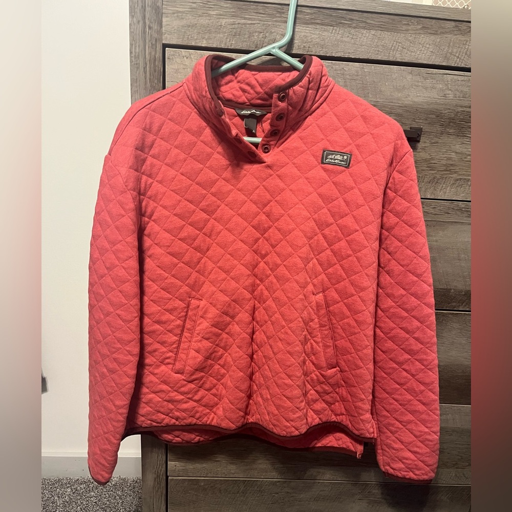 Eddie Bauer Deep Red Quilted Outerwear
